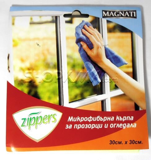 Zippers МИКРОФИБЪРНА КЪРПА ЗА ПРОЗОРЦИ И ОГЛЕДАЛА
