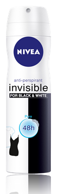 NIVEA INVISIBLE BLACK AND WHITE PURE ДАМСКИ ДЕЗОДОРАНТ 200мл+33% ГРАТИС
