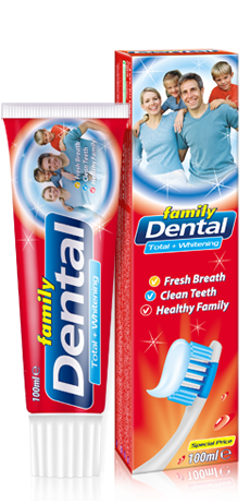 DENTAL TOTAL+WHITENING Слаба мента 100мл.