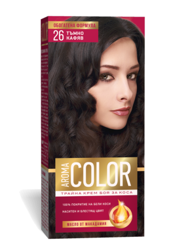 БОЯ ЗА КОСА AROMA COLOR № 26 ТЪМНО КАФЯВ