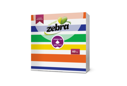 ZEBRA САЛФЕТКИ ЗА СВЕЖО НАСТРОЕНИЕ 60бр