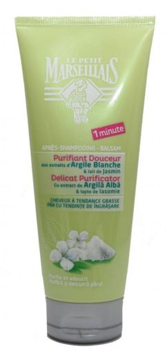Le Petit Marseillais   Балсам  PURIFIANT DOUCEUT AUX EXTRAITS ARGILE BLANCHE & LAIT DE JASMIN 200 ml.
