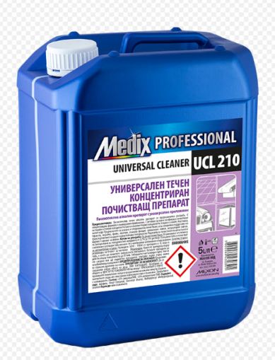 MEDIX PROFESSIONAL UCL 210  УНИВЕРСАЛЕН ТЕЧЕН КОНЦЕНТРИРАН ПОЧИСТВАЩ ПРЕПАРАТ 5Л.