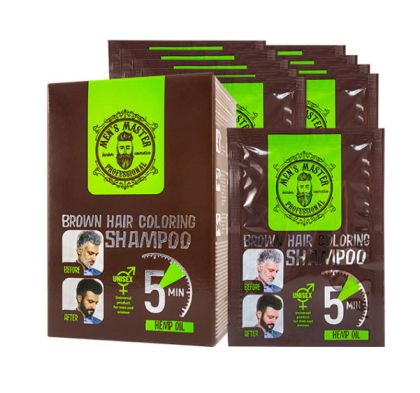  Hair  Coloring Shampoo Brown оцветяващи шампоани за коса цвят кафяв 10 броя * 25 мл.