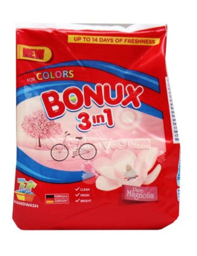  BONUX ПРАХ ЗА ПРАНЕ 0,400 КГ. 3 В 1 MAGNOLIA 