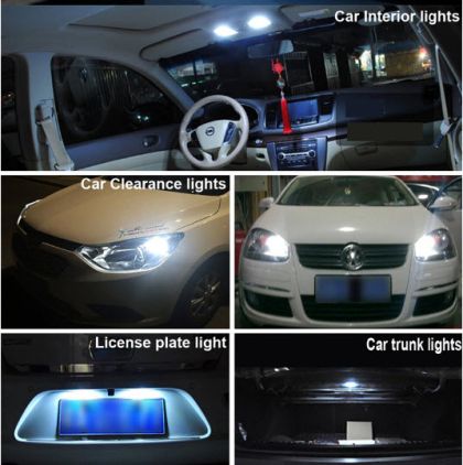 2 броя комплект  C5W LED крушка 360 градусова нишка 12v COB LED  Автомобилна интериорна светлина Авто куполна лампа 31mm 36mm 39mm 41mm
