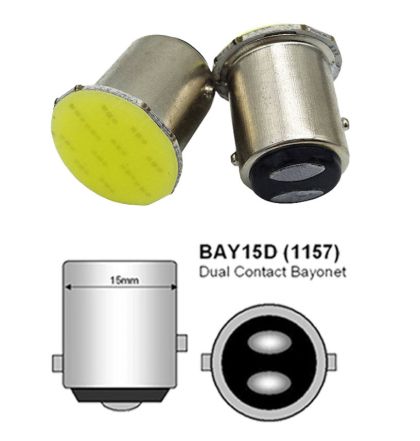 Комплект 2 броя диодни Led , лед крушки 1157 BAY15D за интериор,осветление,комбинирана габарити и стоп задна светлина и други