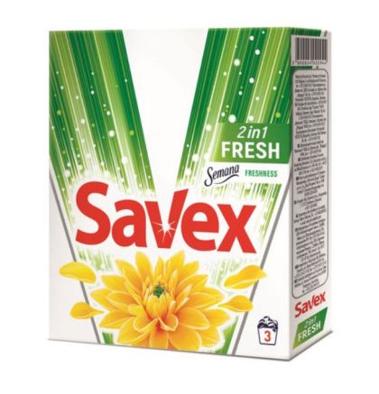 Прах за Пране Savex 2 IN 1 FRESH  300г
