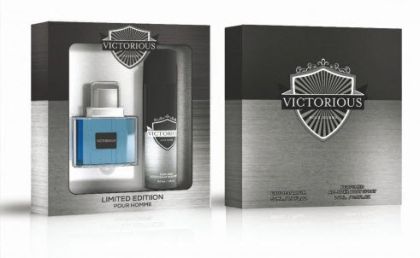 КОМПЛЕКТ  MB PARFUMS  MEN VICTORIOUS EDP 50 ML+DEO 75 ML SET LIMITED EDITION 