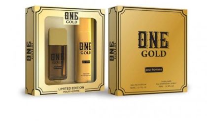 КОМПЛЕКТ  MB PARFUMS  MEN ONE GOLD EDP 50 ML+DEO 75 ML SET LIMITED EDITION 