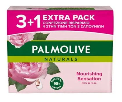 PALMOLIVE NOURISHING SENSATION WITH MILK & ROSE САПУН  3+1