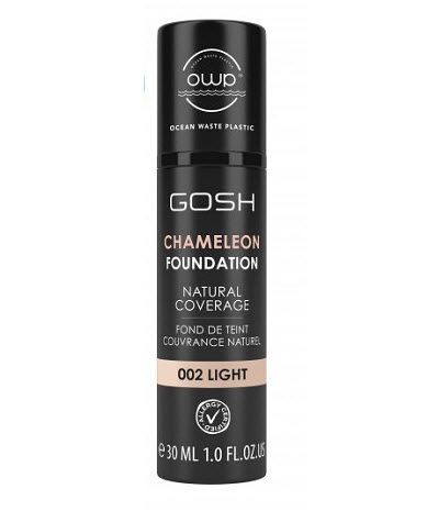 Gosh Chameleon Foundation 002 Light Адаптиращ се към света на кожата фон дьо тен 30 мл