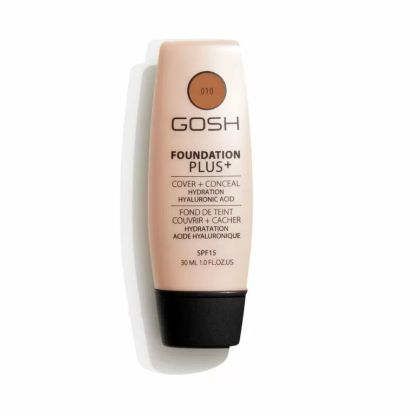 Gosh Foundation Plus Cover + Conceal 010 Tan  Хидратиращ фон дьо тен коректор 30мл