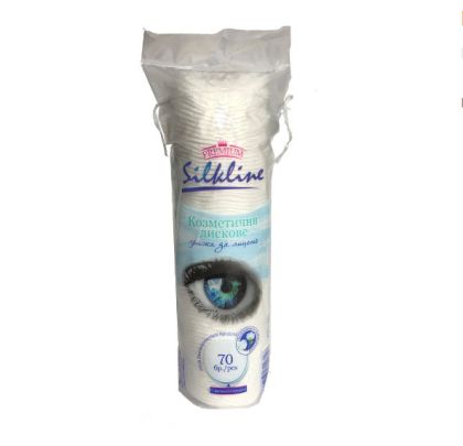 SILKLINE ДИСК ЗА ГРИМ 70бр ТАМПОНИ ЛИЦЕ ГРИМ