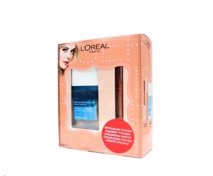 LОreal Gentle Make - Up Remover + Paradise Extatic Mascara Комплект