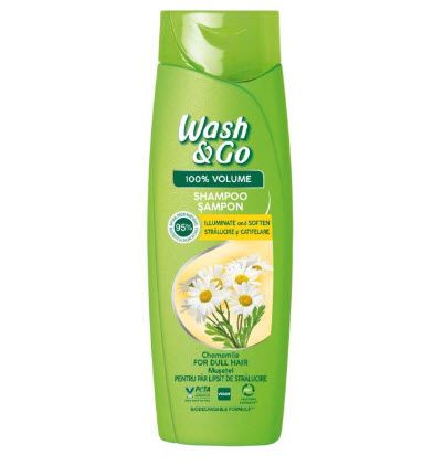 Wash & Go With Chamomile  Шампоан с екстракт от лайка за изтощена коса 360мл 