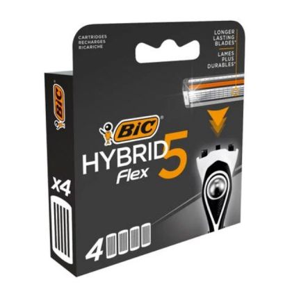 Bic Flex 5 Hybrid Резервни глави за самобръсначка 4 броя