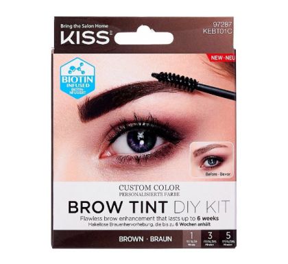 Kiss Brow Tint DIY Kit KEBT01C Комплект за боядисване на вежди Кафяво