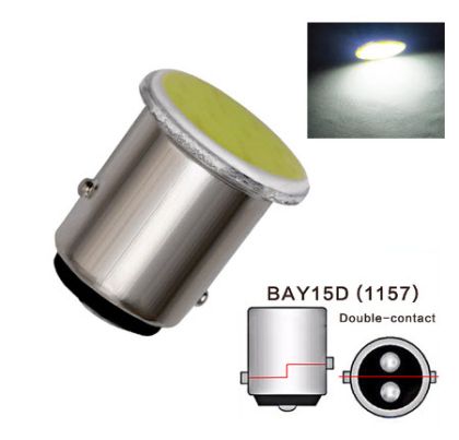Комплект 2 броя диодни Led , лед крушки 1157 BAY15D комбинирана габарити и стоп задна светлина 24V 