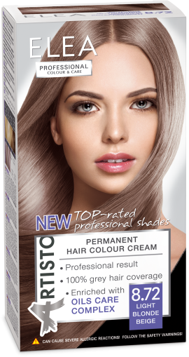 Elea Proffesional Colour&Care Боя за коса 8/72 Светло бежаво русо 