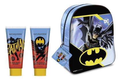 Детски комплект за момче Batman Шампоан за коса и тяло 100 мл + Душ-гел 100 мл + Batman Раничка