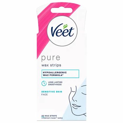 Veet  Expert Easy-Gel Wax Strips Ленти със студен восък за лице и чувствителна кожа 20бр