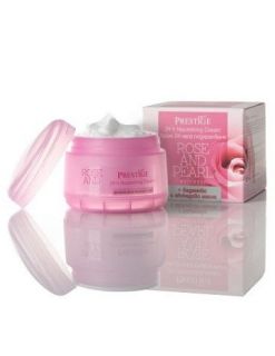 Vip's Prestige  Rose&Pearl Крем 24 часа подхранване +бадемово и авокадово масло 50мл