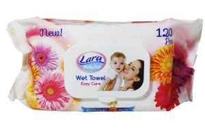 Lara Мокри кърпи с гербери 120броя
