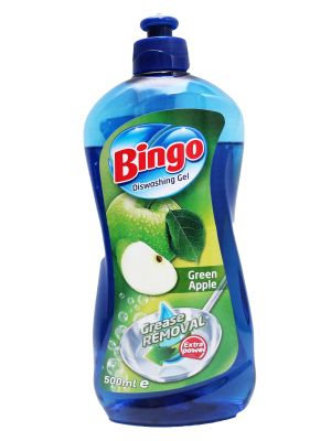 Bingo Препарат за миене на съдове Green Apple  500мл