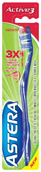 ASTERA ACTIVE 3 MEDIUM ЧЕТКА ЗА ЗЪБИ 