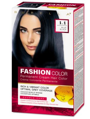 БОЯ ЗА КОСА Rubella Fashion Decolor 1.1 Blue Black РУБЕЛА 02 СИНЬО ЧЕРНО  нов номер
