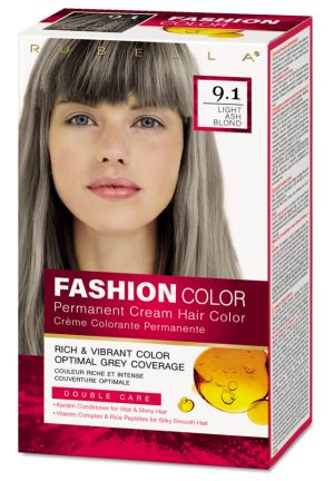 БОЯ ЗА КОСА Rubella Fashion Decolor 9.1 Light Ash Blond   РУБЕЛА Светло пепеляво русо