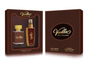 КОМПЛЕКТ  MB PARFUMS WOMEN VANILLA RICH CHOCOLATE  EDP 50 ML+ FRAGRANCE MIST 50 ML SET LIMITED EDITION 