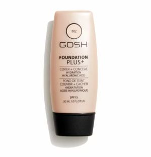 Gosh Foundation Plus Cover + Conceal 002 Ivory Хидратиращ фон дьо тен коректор 30мл