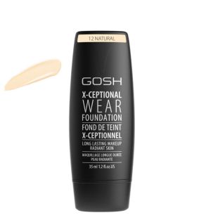 Gosh X-Ceptional Wear Foundation 12 Natural Дълготраен Фон дьо тен 35 мл
