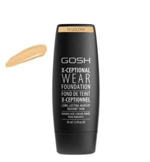  Gosh X-Ceptional Wear Foundation 16 Golden  Дълготраен Фон дьо тен 35 мл