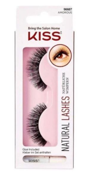 Kiss Natural Lashes False Amorous KEH01C Изкуствени мигли от естествен косъм