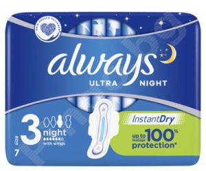 Always Ultra Night Дамски нощни превръзки 7бр