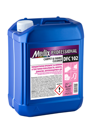 Medix Professional CARPET & FABRIC CLEANER DFC 102 Концентриран препарат за килими и текстилни повърхности, мокети, дамаски, автотапицерии и др. 5 л. 