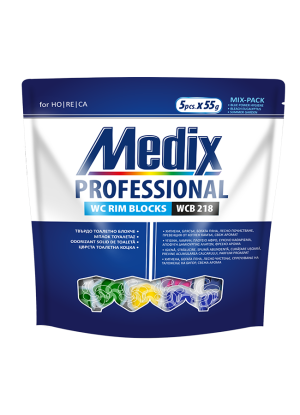 Medix Professional WC RIM BLOCKS WCB 218 Твърдо тоалетно блокче 5 бр. х 55 гр. 