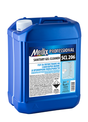 Medix Professional SANITARY GEL CLEANER SCL 206 Гел за почистване на санитарен фаянс и хромирани повърхности 5 л.