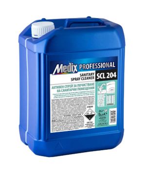 Medix Professional SANITARY SPRAY CLEANER SCL 204 Активен спрей за почистване на санитарни помещения 5 л. 