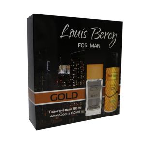 Louis Bercy Gold Kомплект за мъже Тоалетна вода 50 мл + Дезодорант 150 мл