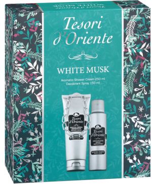 Tesori d’Oriente White Musk Бял Мускус Kомплект за жени  Парфюмен душ - гел  250мл + Дезодорант 150 мл
